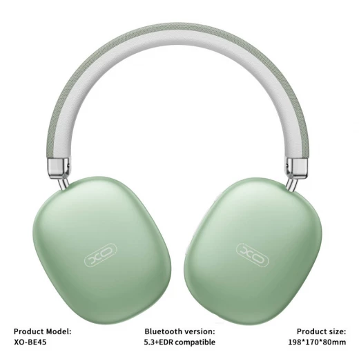 XO BE45 Beiguo Headband Bluetooth Headphones Green - XO - Image 4